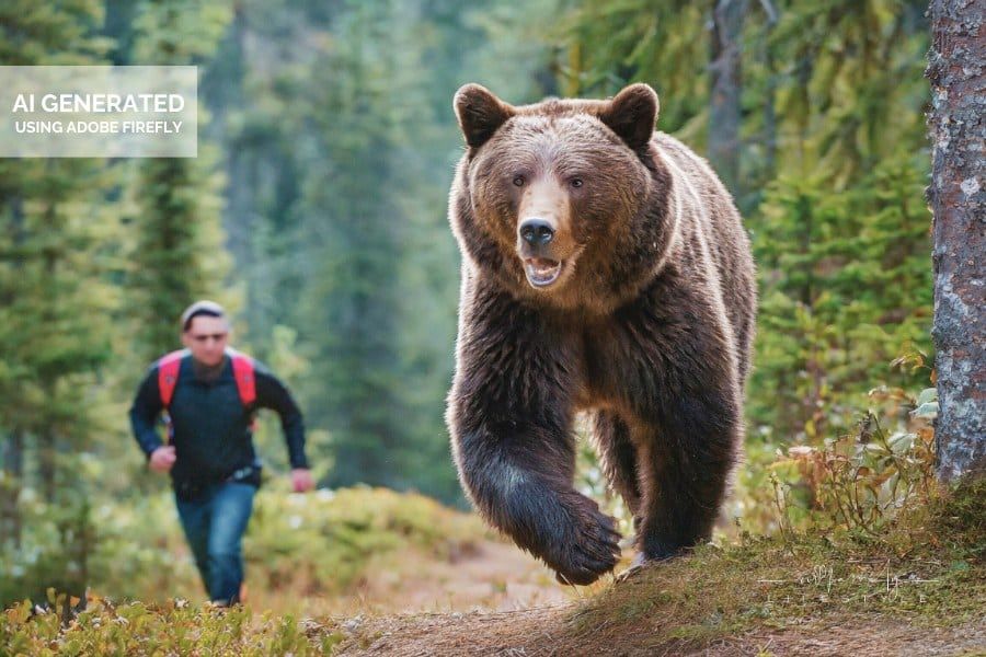 Alone in the Woods: Man or Bear?