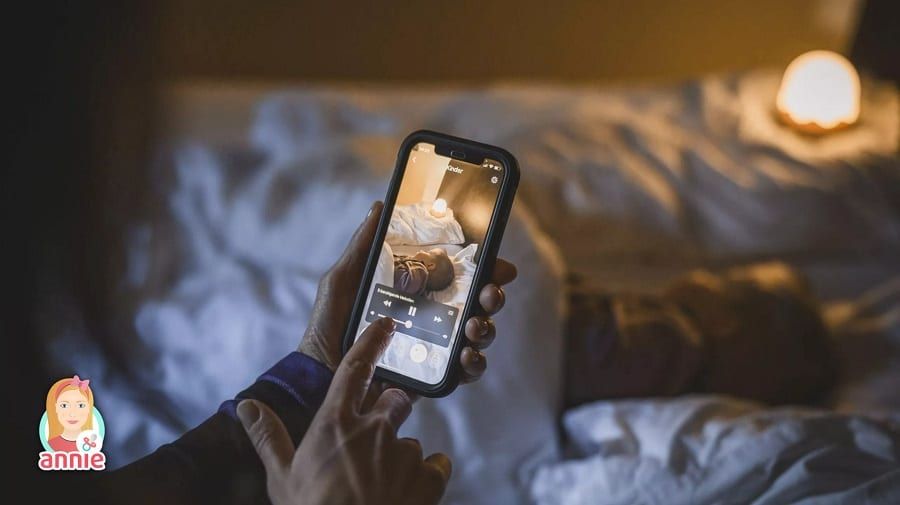 annie baby monitor app monitoring sleeping baby