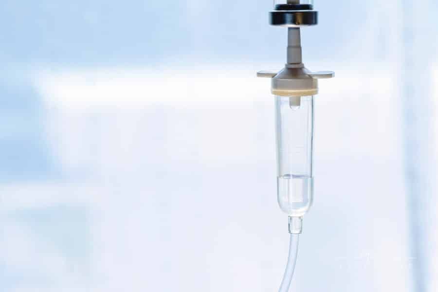 Closeup set iv fluid intravenous drop saline drip