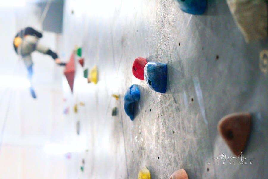 rocks on climbing wall