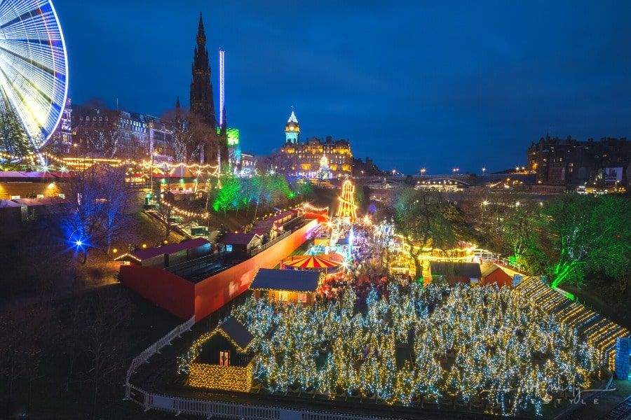 Christmas in Edinburg Scotland