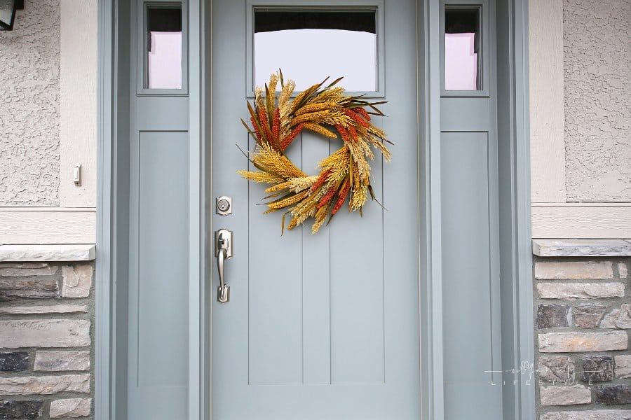 Beautiful Front Door Autumn Wreath