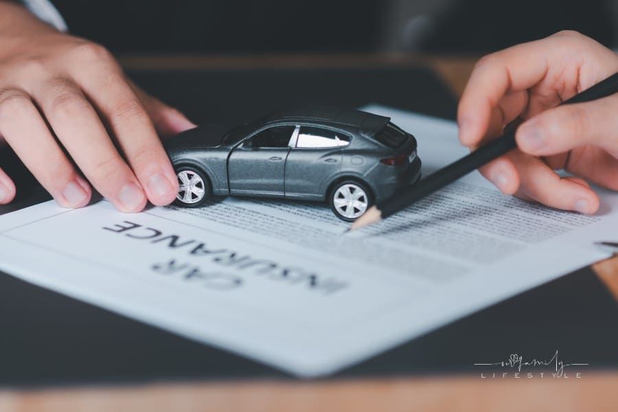 car insurance contract concept