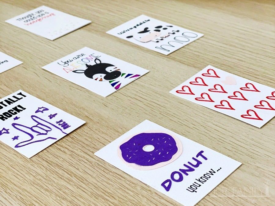 handmade Cricut Valentines for kids