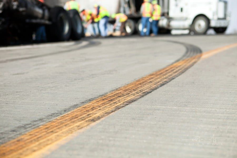 Semi Truck Highway Accident Cleanup