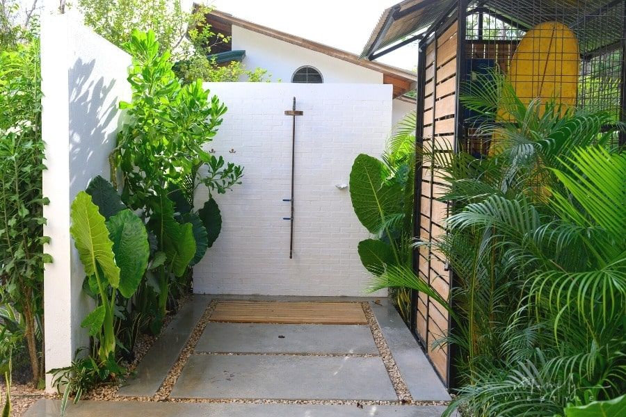 outdoor shower with simple design