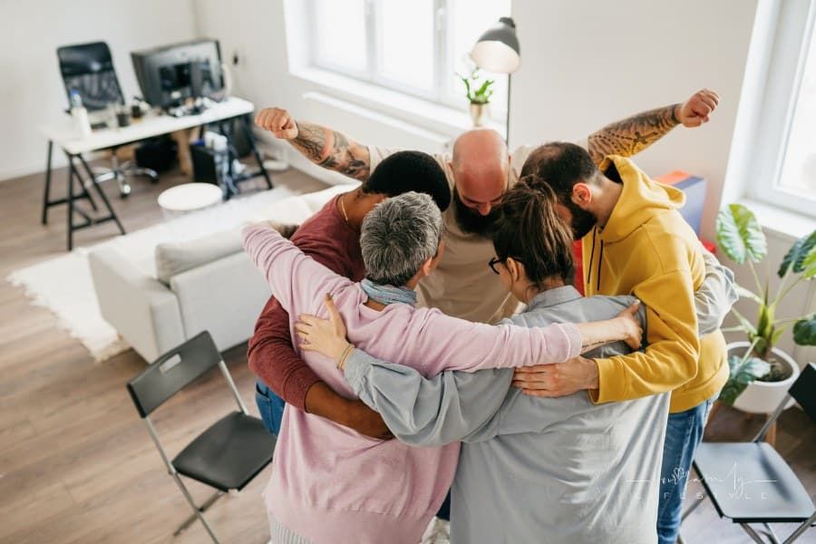Group Hugs at a Group Therapy session