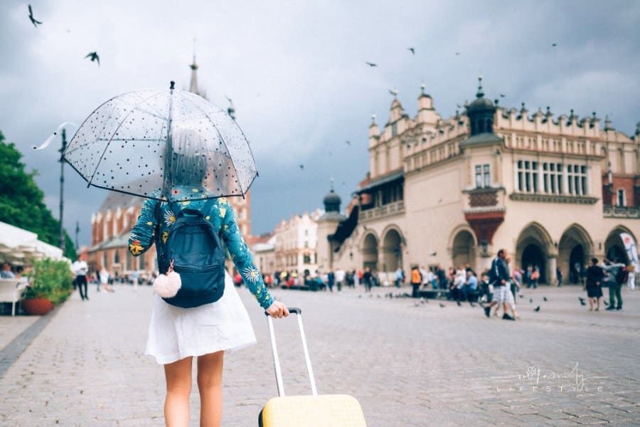 Solo traveler exploring Krakow