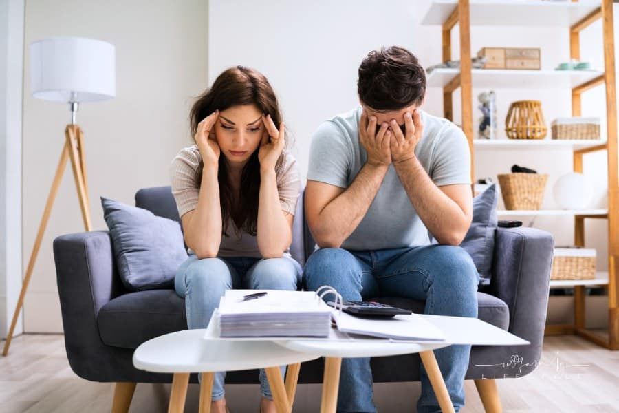 couple In Financial Trouble Having Stress Over Debt