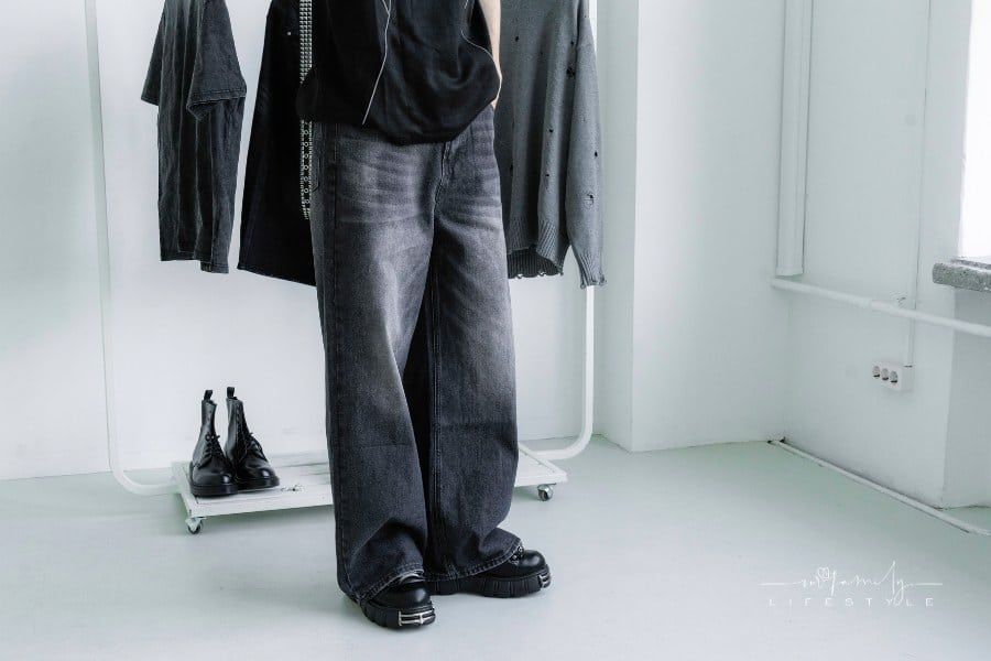 Detail of a Man Posing in a Fashion Studio