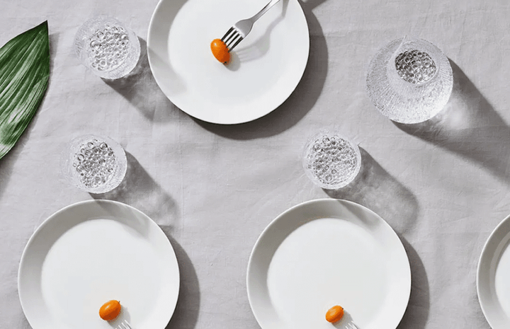 elegant white tableware