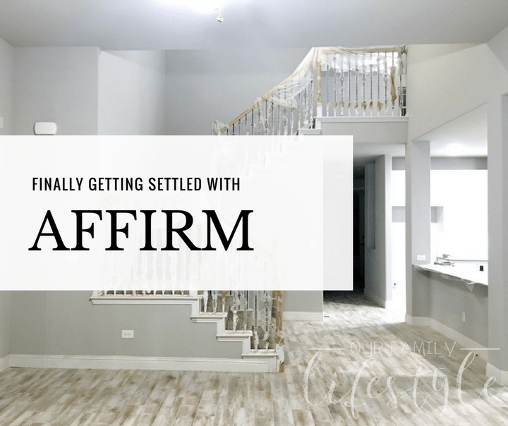 finally getting settled with Affirm