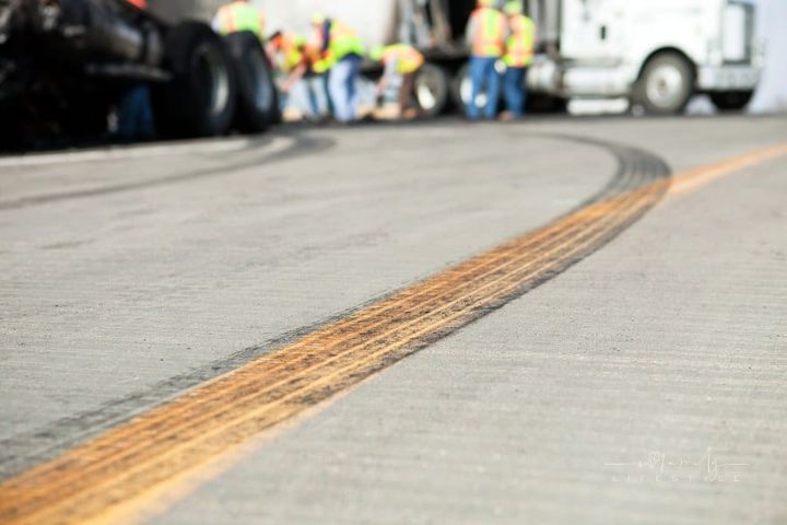 Semi Truck Highway Accident Cleanup