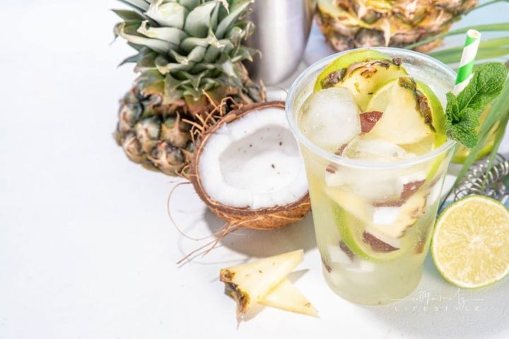 Pineapple Coconut Mojito Mocktail