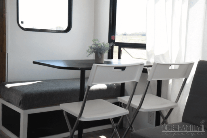 rv dinette bench refurbished