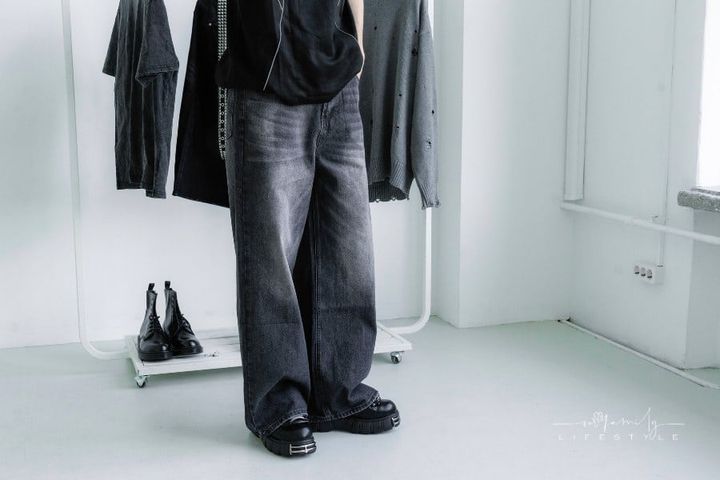 Detail of a Man Posing in a Fashion Studio