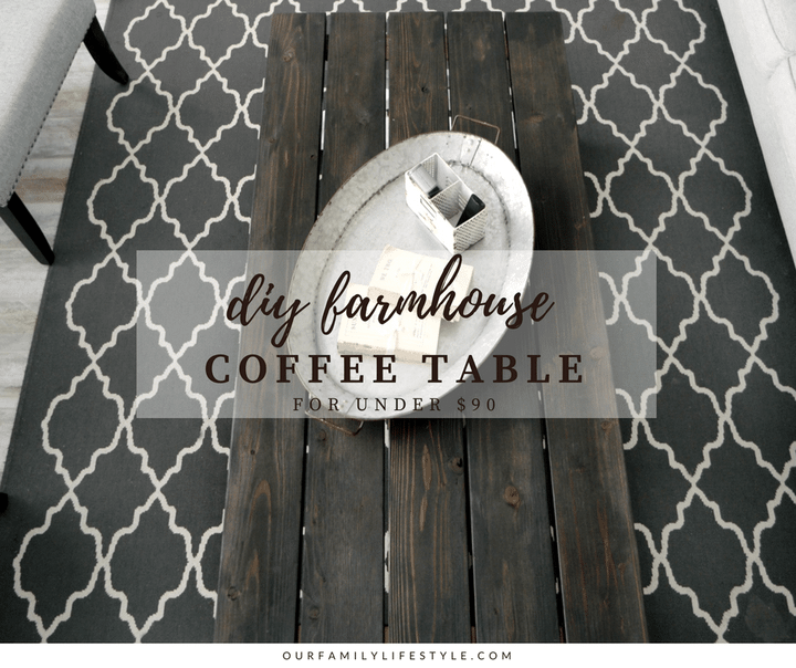 DIY X-Frame Farmhouse Coffee Table For Under $90