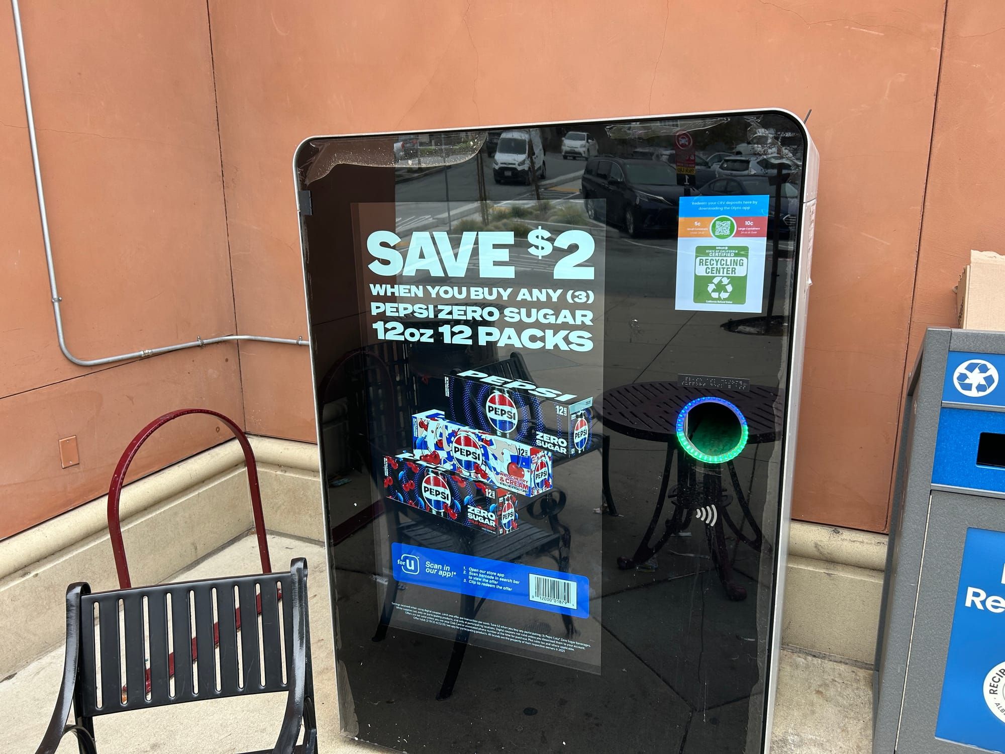 This AI-powered recycling kiosk belongs in a dumpster