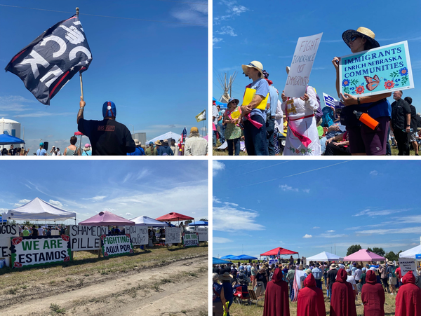 Protesting a concentration camp in Nebraska