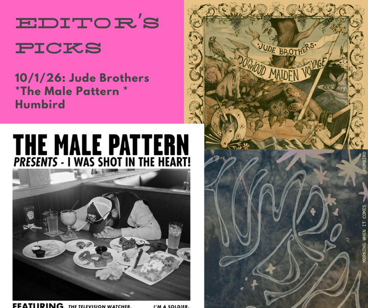 Editor's Picks 10/2: Jude Brothers, The Male Pattern, Katie Pruitt