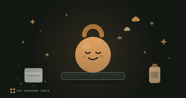 A friendly kettlebell character on a lifting platform, with a chalk block and a water bottle