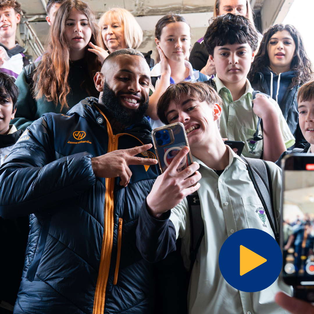 Josh Addo-Carr Mic'd up during wattle planting at school for Indigenous Round