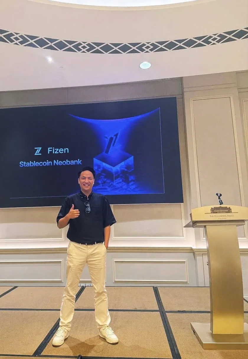 Leo Vu, founder and CEO of Fizen, at Tether's portfolio gathering in Singapore
