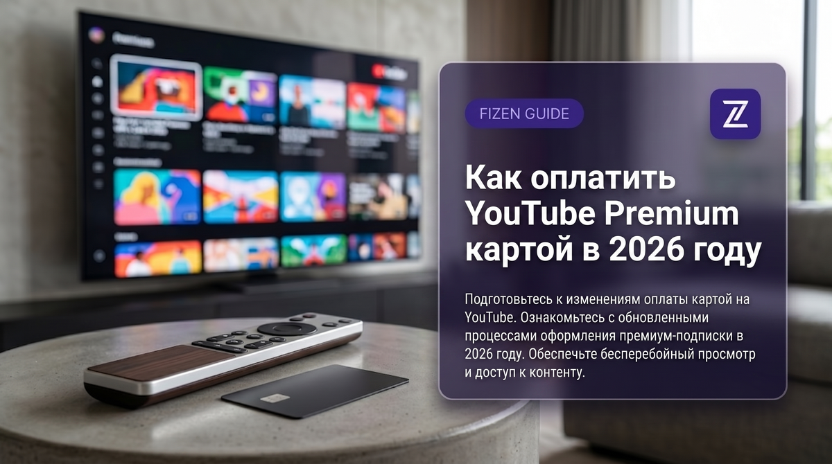 Как оплатить YouTube Premium картой в 2026 году