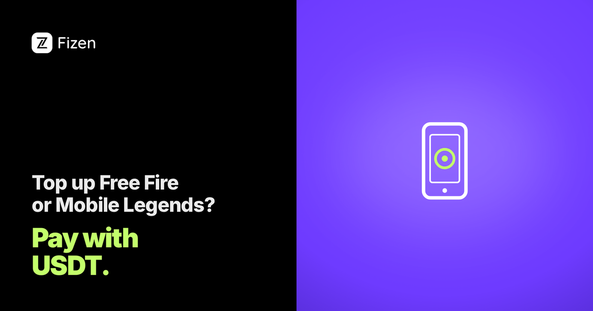 Top up Free Fire and Mobile Legends Diamonds with a USDT Visa card