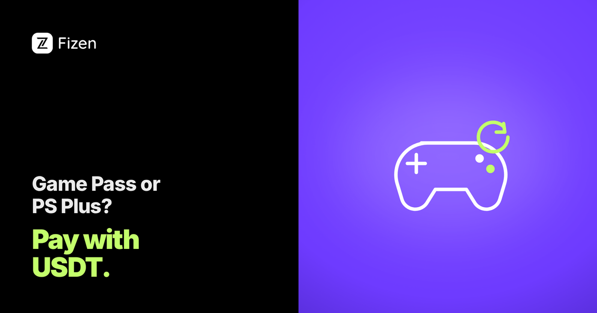 Pay for Xbox Game Pass and PlayStation Plus with a USDT Visa card