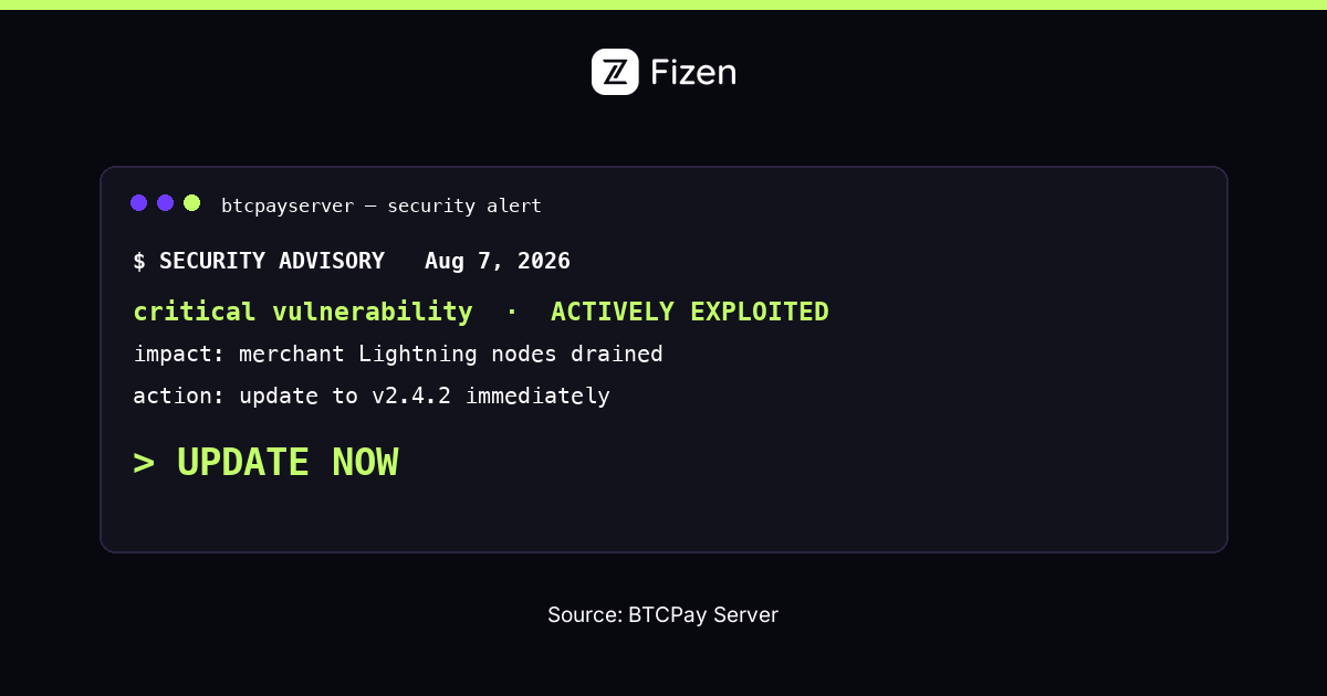 BTCPay Server emergency alert: update to 2.4.2 after Lightning nodes drained