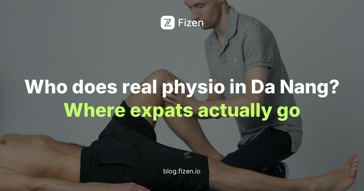 Physiotherapist treating a patient's knee in Da Nang