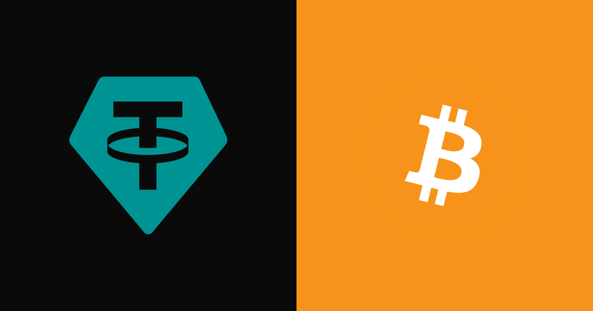 Tether and Bitcoin logos side by side, marking Tether's collapsed Uruguay Bitcoin mining project