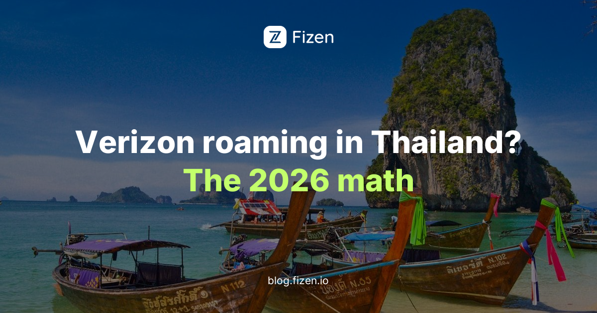Verizon roaming costs in Thailand 2026 vs travel eSIM