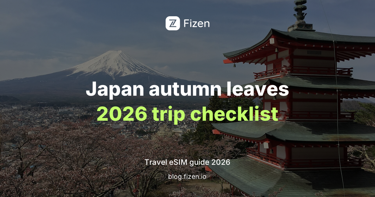 Japan Autumn Leaves 2026 Trip Checklist: Forecast Dates, eSIM and Travel Tips