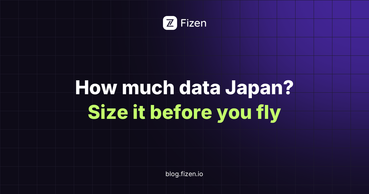 How Much Data Do You Need in Japan? (What I Wish I Knew)