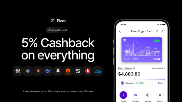Get 5% Cashback Every Time You Spend With Fizen Card