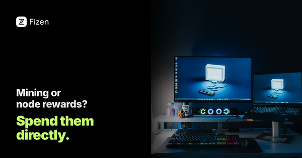 Spend mining and validator rewards directly with a Visa card