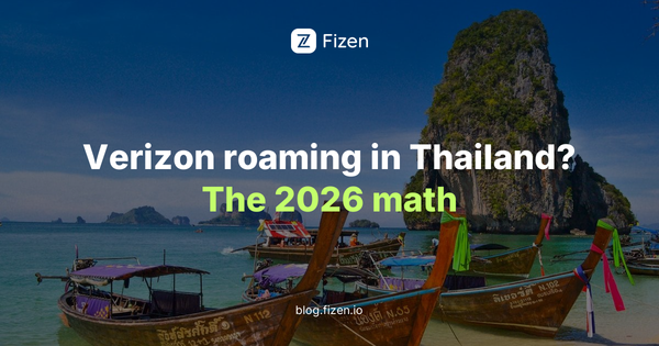 Verizon roaming costs in Thailand 2026 vs travel eSIM