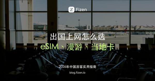 出国上网怎么选：eSIM、国际漫游、当地电话卡全解析（2026）