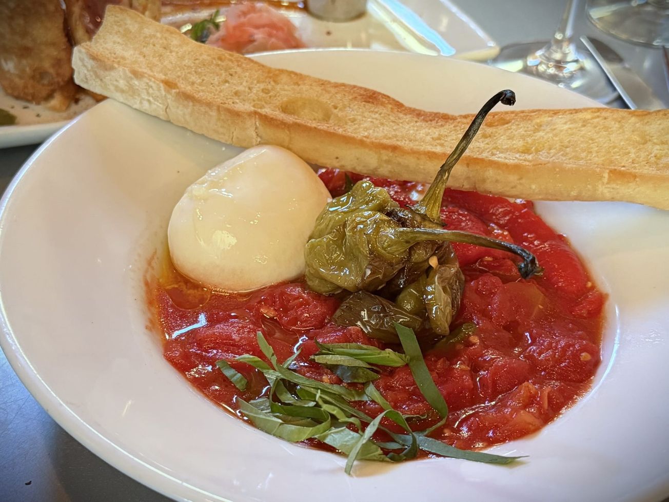 Burrata at Steve & Cookie's By the Bay, Margate