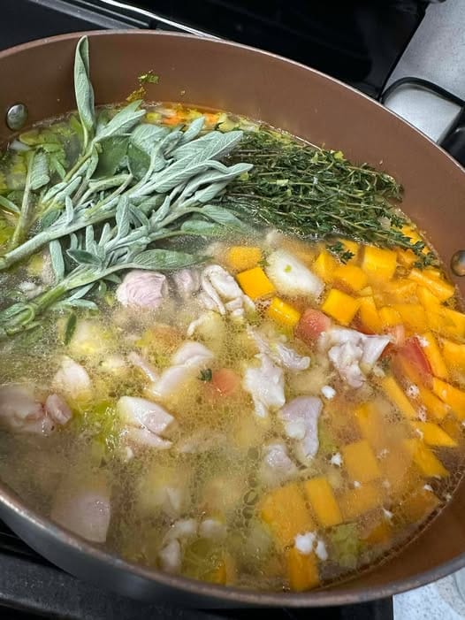 Making Homemade Chicken Soup 