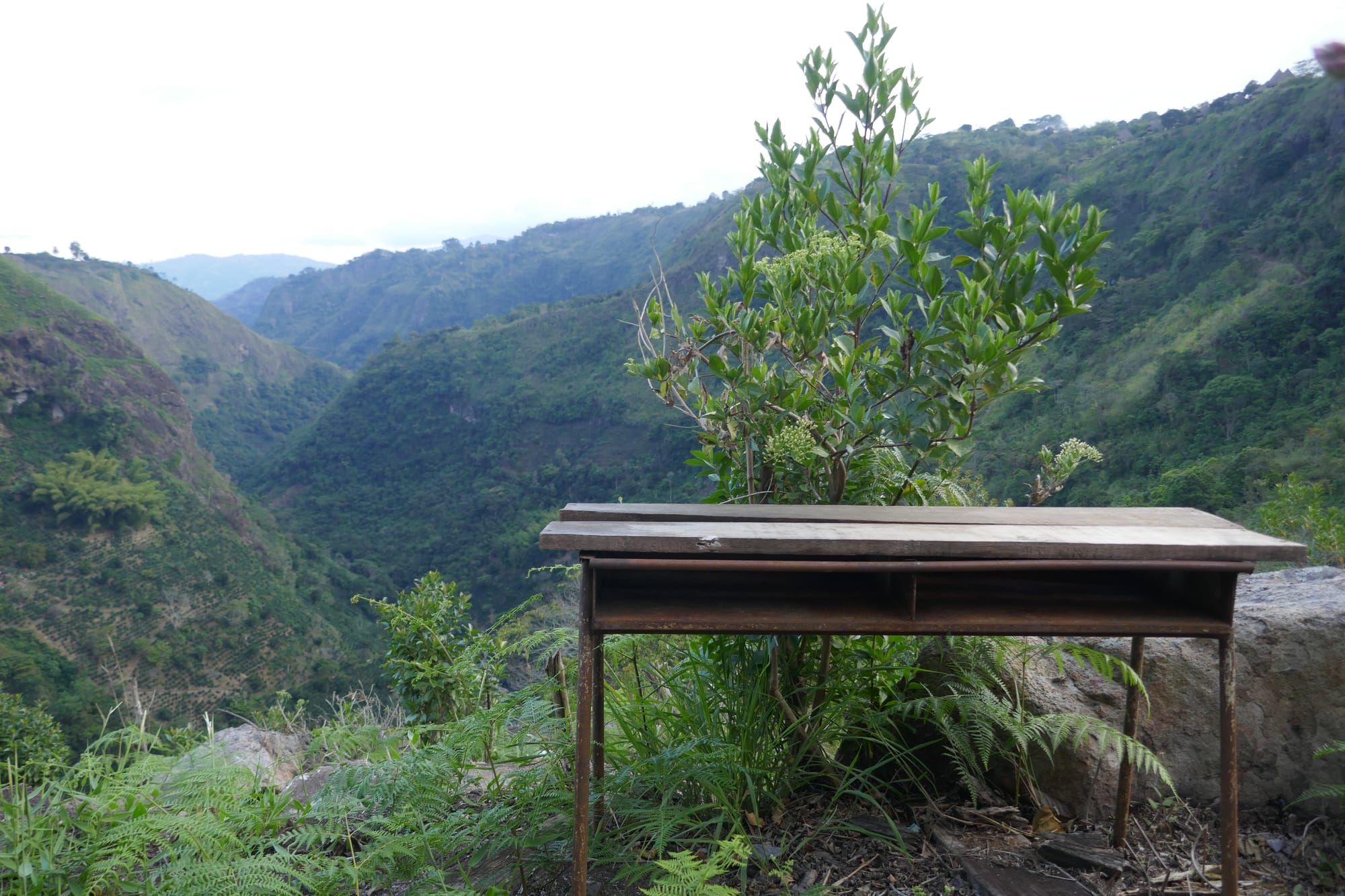 Vue sur le canyon de la Chaquira aux alentours de la ville de San Agustín en Colombie.