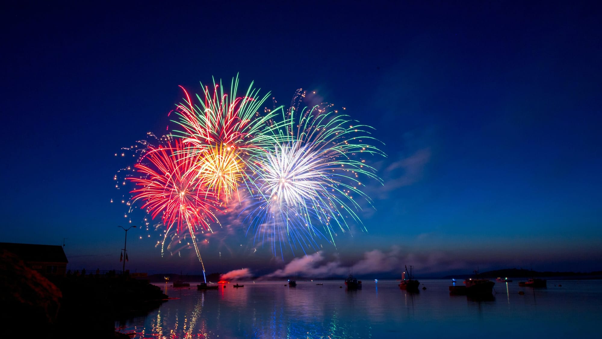 Fireworks light up the Riviera as Bastille Day celebrations roll along the coast
