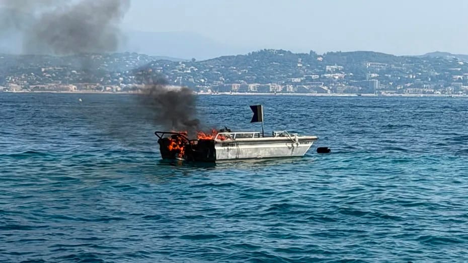 Off-duty gendarmes and Maltese officer rescue divers from burning boat off Théoule-sur-Mer