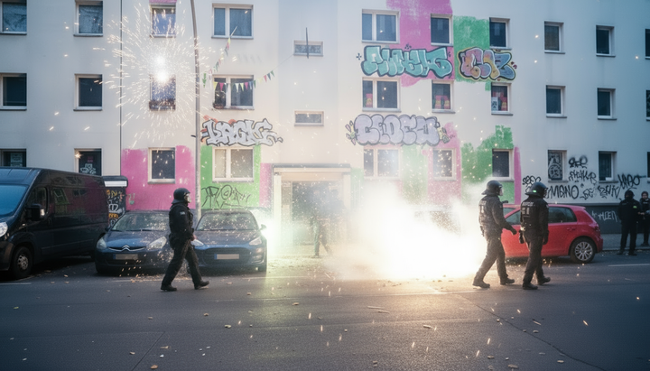 Habersaathstraße: Gerichtsvollzieher räumt – Pyro aus dem Haus, zwei Festnahmen