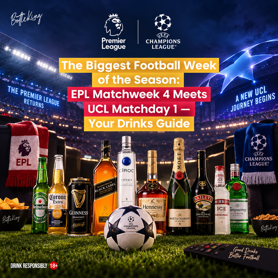 The Biggest Football Week of the Season: EPL Matchweek 4 Meets UCL Matchday 1 — Your Drinks Guide