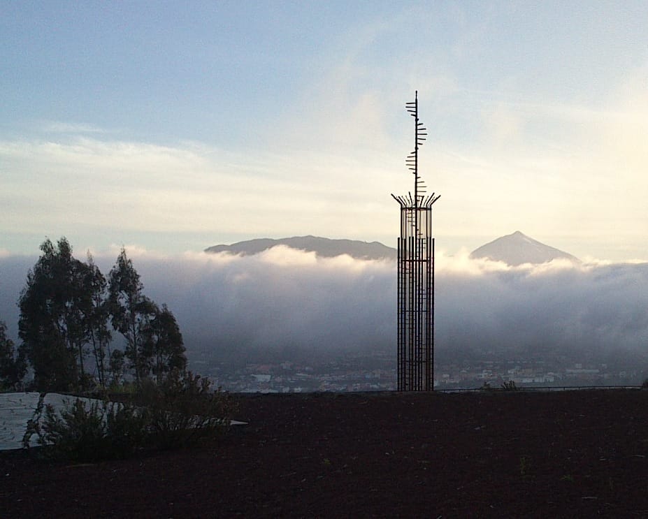 The International Tenerife Memorial at Mesa Mota, a stone monument to the 583 people killed in the 1977 runway collision.