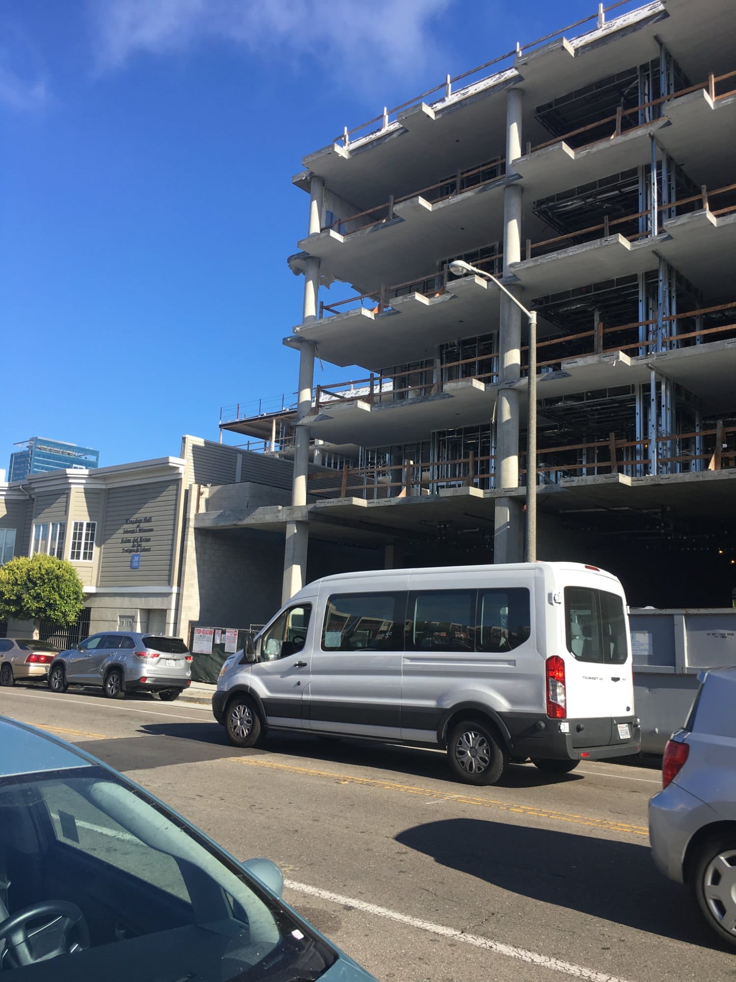 555 Fulton as a bare concrete frame in August 2016