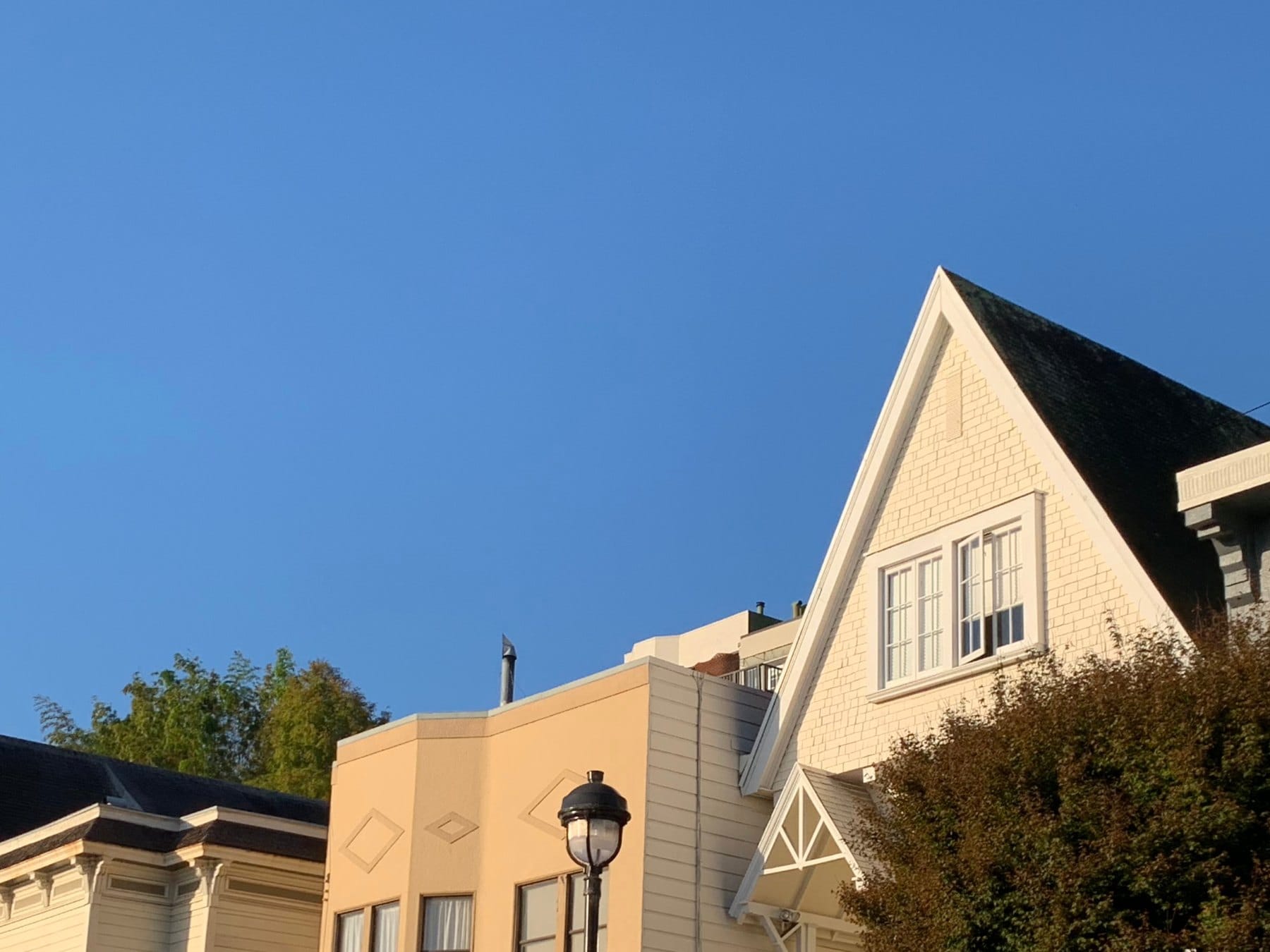 A steep Victorian gable in Corona Heights